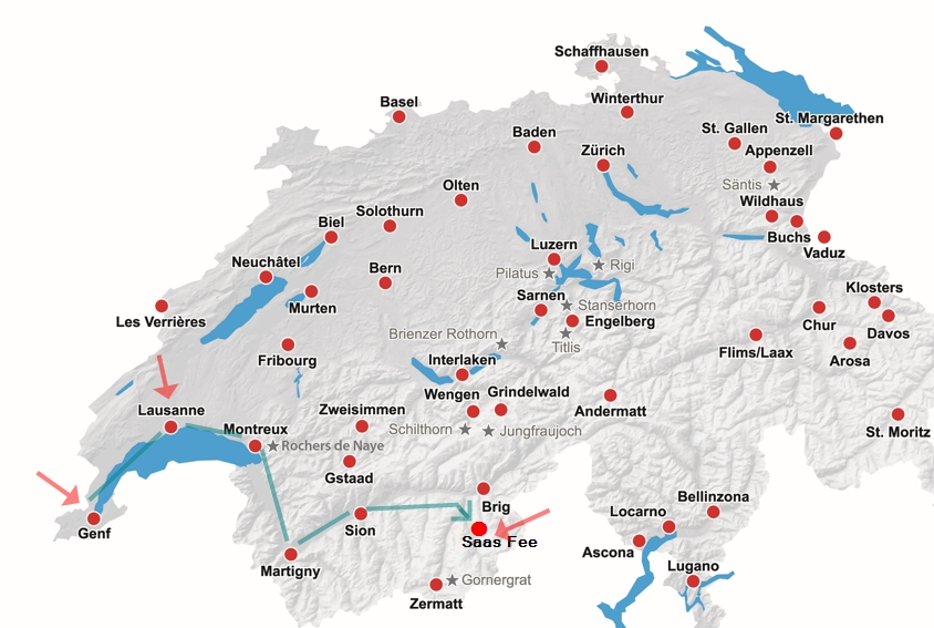 Schweiz Karte
